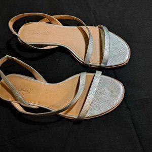 Madewell Heidi Slingbacks Silver Metalic